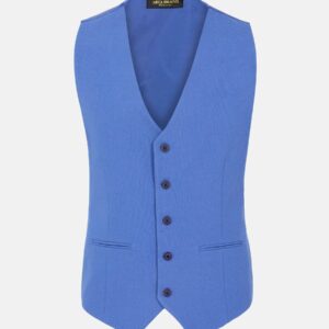 Slim Fit Textured Indigo Waistcoat