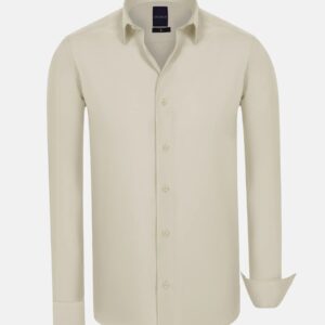 Leira Solid Light Off White Long Sleeve Shirt