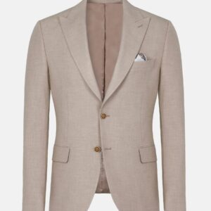 Araya Peak Lapel single breast Beige Suit Blazer